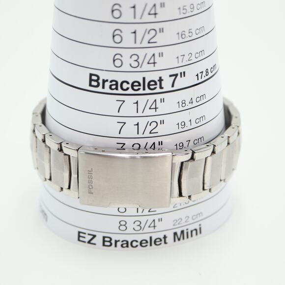 Mens Fossil Multifunction Watch 41mm Silver Tone Day Date Stainless Steel BQ9327 - Picture 4 of 14